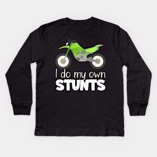 Motocross stunts Kids Long Sleeve T-Shirt